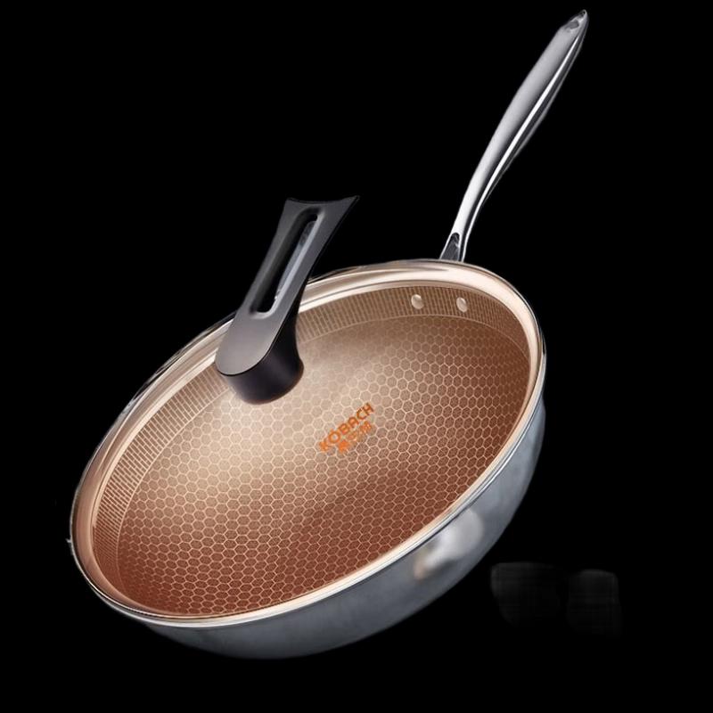 Вок Kangbach Elite с сотовым дном из нержавеющей стали 304