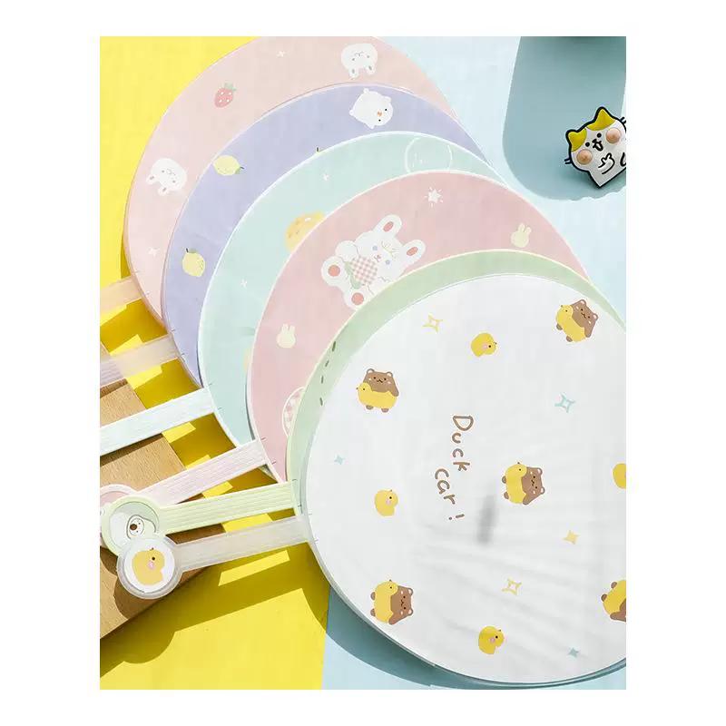 Большой детский мультяшный вентилятор для лета, пластиковый вентилятор, милый ручной вентилятор для студентов, портативный большой летний веер-ладошка