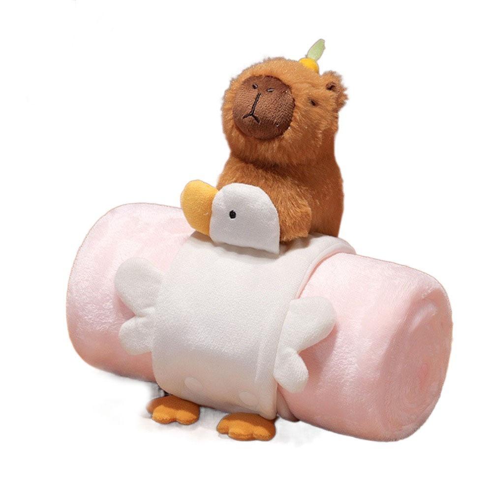 Animal Shaped Air Conditioning Blanket Warm Animals Stuffed Toy Office Nap Blanket Warm Winter