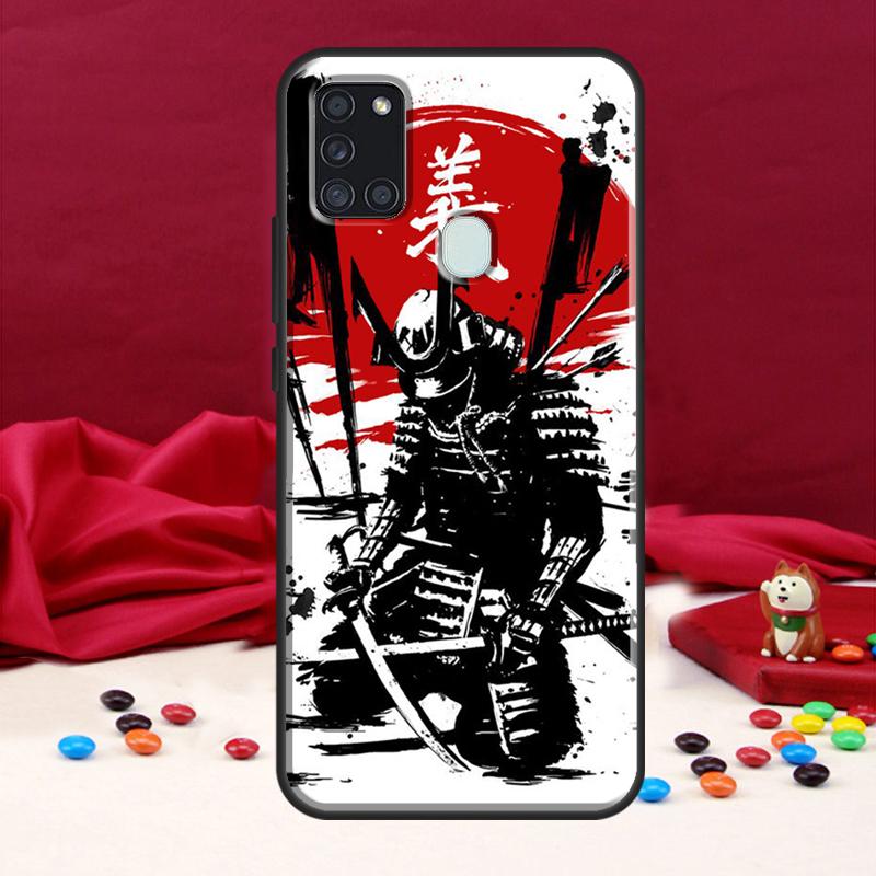Чехол для Samsung Galaxy A34 A54 A14 A12 A22 A32 A52 A51 A71 A50 A53 A73 A13 с изображением японского самурая