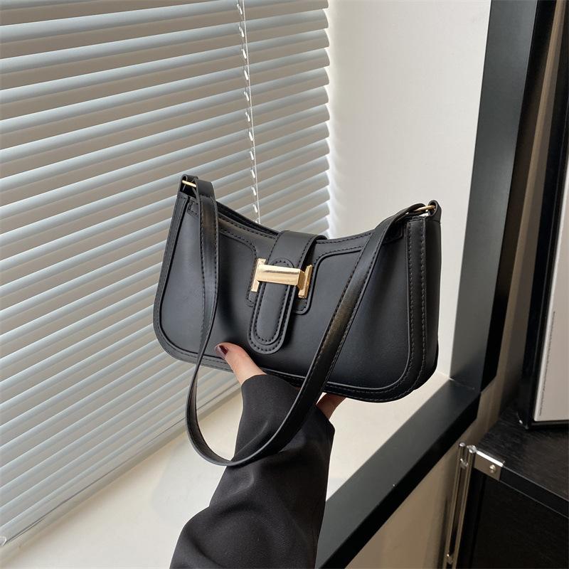 Simple and Fashionable Retro Bag 2024 New Women's Bag Trendy and Fashionable Shoulder Underarm Bag Simple Foreign Messenger Bag