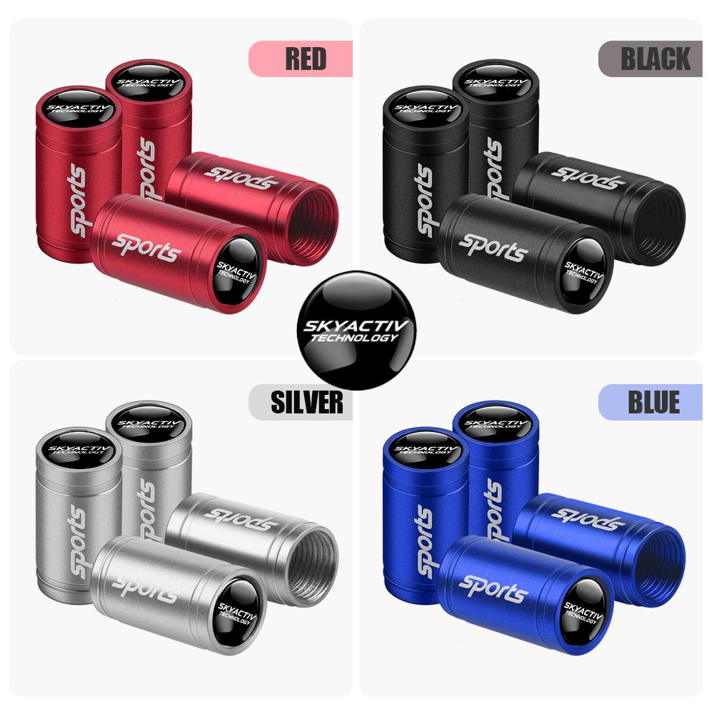 4Pcs Metal Car Wheel Tire Valve Caps Tyre Air Valve Covers For Mazda 2 3 5 6 Axela Atenza Speed 6 CX-3 CX-4 CX 5 CX-7 CX8 MS NH8