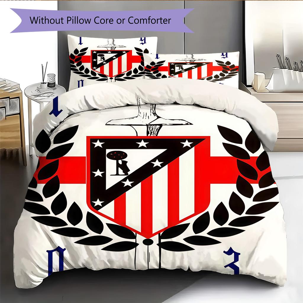 Atleti Bedding Quilt Set Quilt Cover Pillowcase Home Decoration Birthday Gift (1 * duvet cover + 2 * pillowcase, without core)