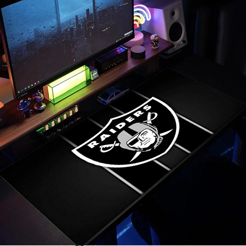 Дизайн логотипа команды Raiders коврик для мыши, резиновая основа, коврик для игрового стола, коврик для мыши для геймеров и офисного использования, игровой стол, легко моющийся коврик