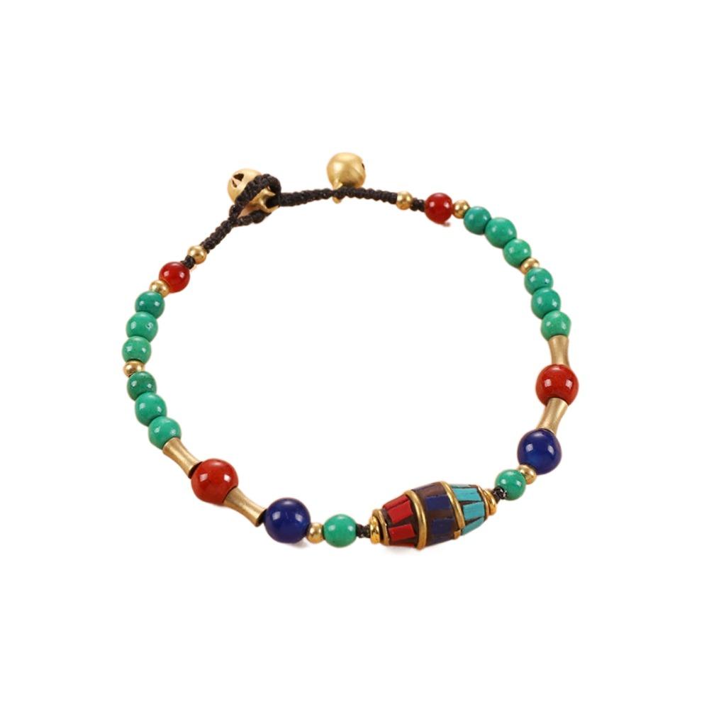 Красочный браслет в тибетском стиле, ретро-браслет из бисера, модный браслет в стиле бохо, ювелирные изделия
