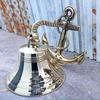 Nautical Brass Bell Wall Hanging Ship Bell 25.4 Cm Brass Anchor Boat Decor