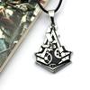 3 Styles Silver Color Assassin Origins Necklace Ghost Head Temple Knight Red Cross Anime Jewelry Pendant Around the Game