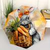 Easter Bunny Automatic Folding Umbrella Compact Lightweight For Outdoor Adventures Daily Use Birthday Christmas Valentine'S Day Gift Travel Umbrella
