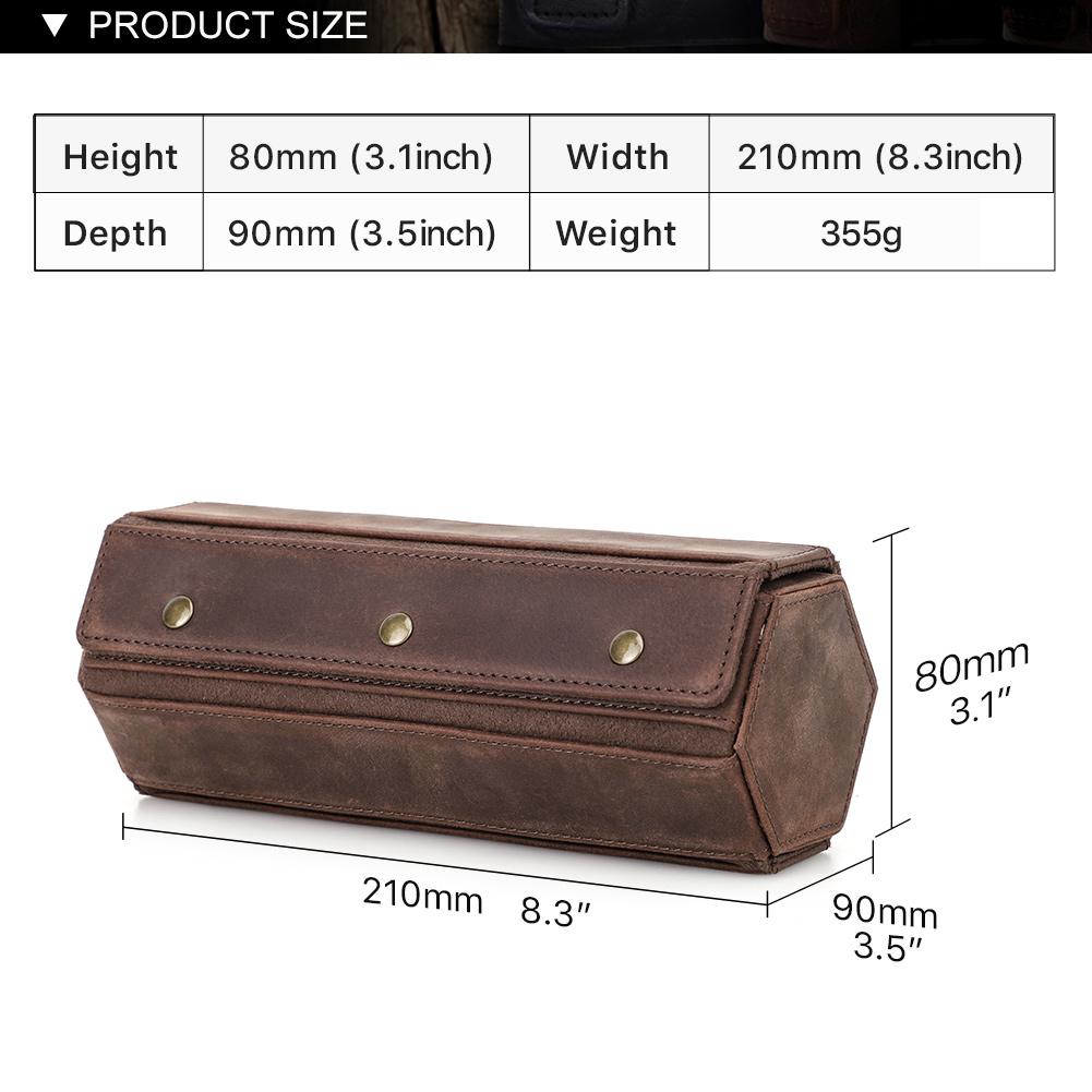 Genuine Leather Hexagon 1/2/3/4 Slots Watch Roll Case Men Watch Boxes Storage Organizer Box Women Watches Display Holders