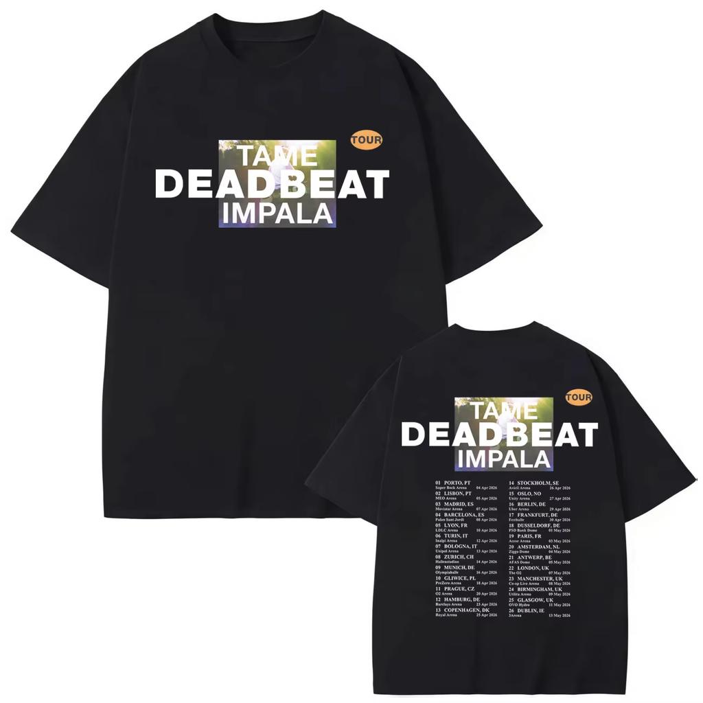 Tame Impala Tour 2026 Merch Tshirt Unisex Unisex Fashion Rock Short Sleeve Tshirts Unisex Unisex Summer Casual Loose Cotton T Shirts