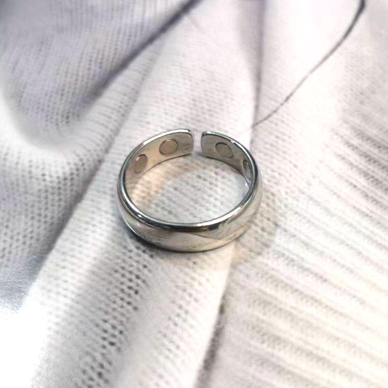 Точечное персонализированное мужское кольцо для здоровья с магнитным полем, гальванизированное розовым золотом