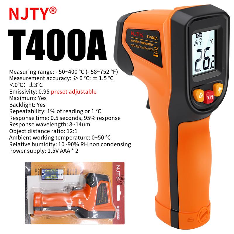 Non-contact Digital Infrared Thermometer Laser Temperature Meter Pyrometer Imager Hygrometer Termometro infrarojo Light Alarm