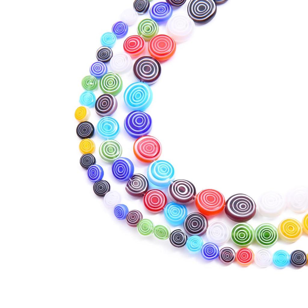 6/8/10/12 мм разноцветные зимние бусины со звездами, свободные глазурованные стеклянные бусины лэмпворк для изготовления ювелирных изделий