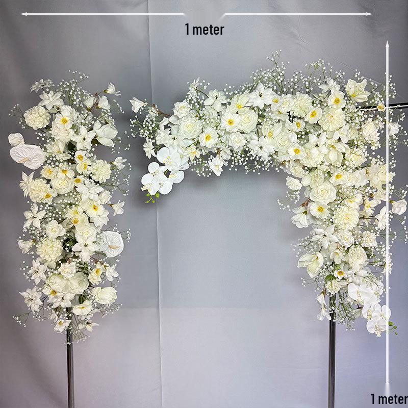 Треугольная шелковая цветочная композиция для свадебной арки для фона приема