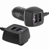 Fast Car Charger 4 USB Port for QC 3.0 Fast Charging Rear Seats Expanded WExtension Cord 60W 12V
