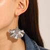 Серьги с текстурой листьев гинкго с ушными крючками - Смелые и модные для женщин