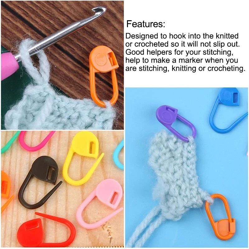 50-350pcs Mini Knitting Crochet Locking Plastic Safety Pins Knitting Markers Clothing Accessories for DIY