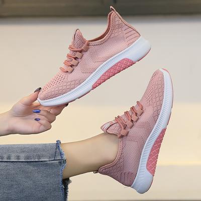 Весна Лето Женская Обувь Легкие Дышащие Розовые Повседневные Кроссовки Из Сетчатой Ткани Для Женщин Вулканизированная Обувь Женские