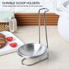 Стальная полка для хранения столовых приборов, подставка для ложек и кухонных принадлежностей, подставка для суповой ложки, одинарная/двойная половник