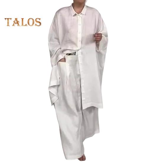 2 шт./компл., осенне-весенняя женская рубашка и брюки, комплект, блузка на пуговицах с длинными рукавами и лацканами с нагрудным карманом, эластичные брюки на талии, OL для поездок на работу, спорт