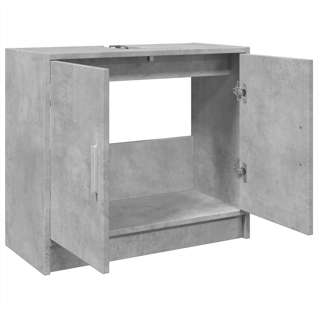 Bathroom Vanity Unit Concrete Grey 63 x 29 x 55 cm Engineered Wood