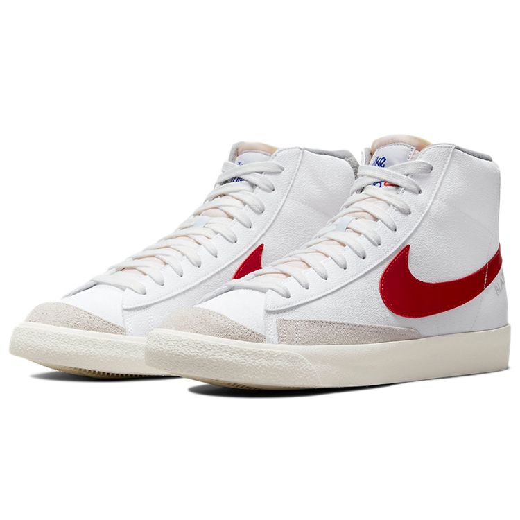 Nike Blazer Mid 77 White Phantom Gym Red Мужские кроссовки Светло-дымчато-серые DH7694-100