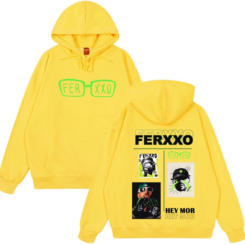 Худи с принтом Feid Ferxxo Tour для мужчин и женщин, модные толстовки, повседневные, хип-хоп, свободные, с длинными рукавами, оверсайз, пуловер
