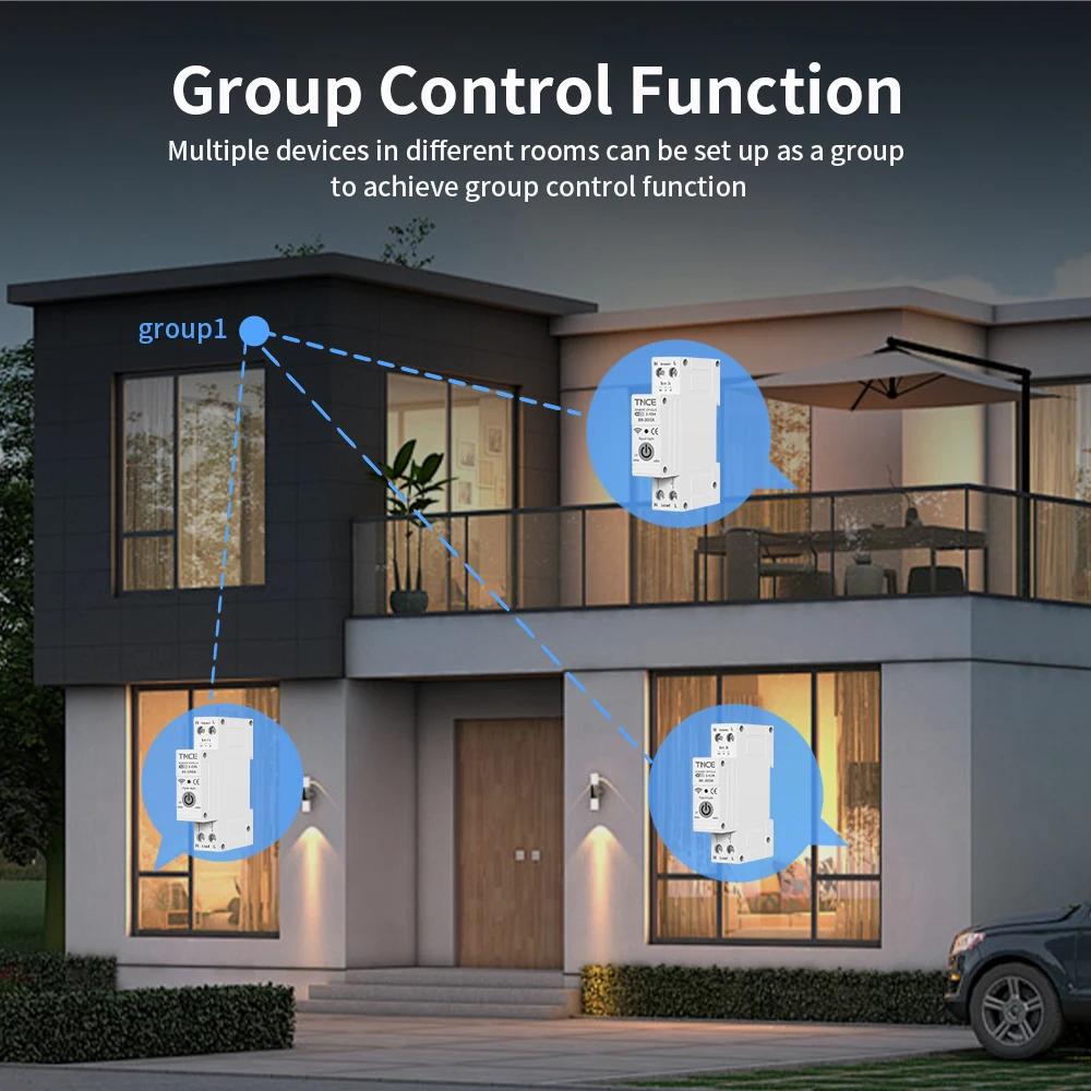 TNCE Tuya Wifi/Zigbee Smart Circuit Breaker Switch With Metering 1P+N 1-63A Smart kWh UnderVoltage OverCurrent Meter Protector
