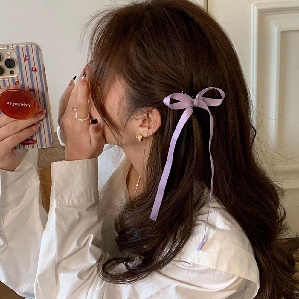 Shape Bowknot y2k Balletcore Bow Hairpin Small Hair Claw Korean Style Headwear Girl Hair Clip