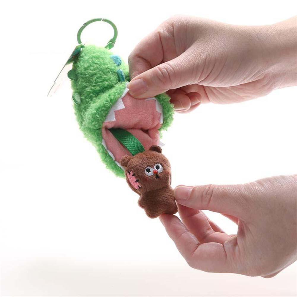 Soft Cartoon Crocodile Pendants Chick Friends Bag Charm Creative Plush Animal Key Ring  Party