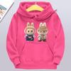 Children's Hoodie New Trendy Labubu Kids Cute Cartoon Print Casual Daily Hoodie 100-160cm Boys Girls