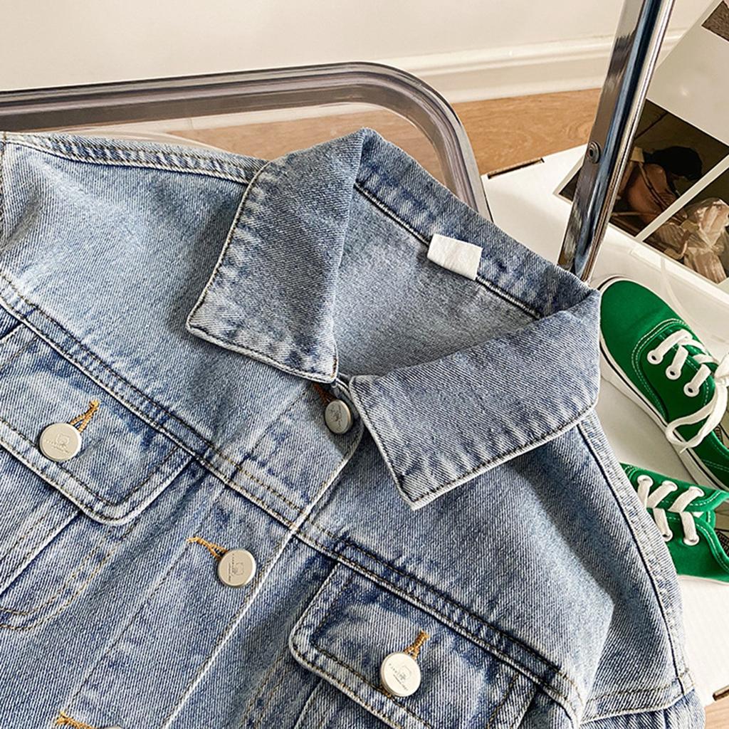 Детская ретро ковбойская куртка для мальчиков и девочек, корейская версия, куртка-топ, стильная детская одежда