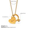 Vintage Heart Ring Pendant Necklace Gold Romantic Heart Necklace Love Inspired Choke  Couple
