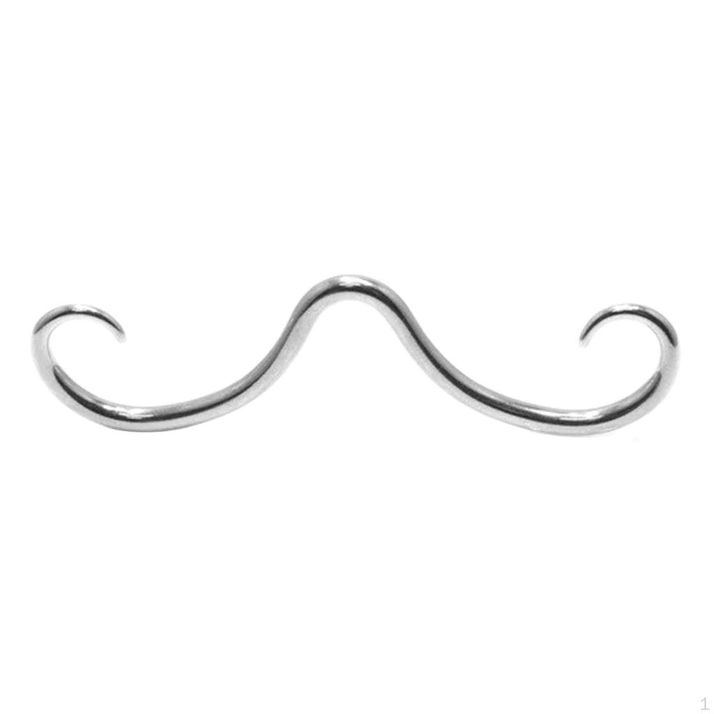 Классическое кольцо в носу с усами для особых случаев