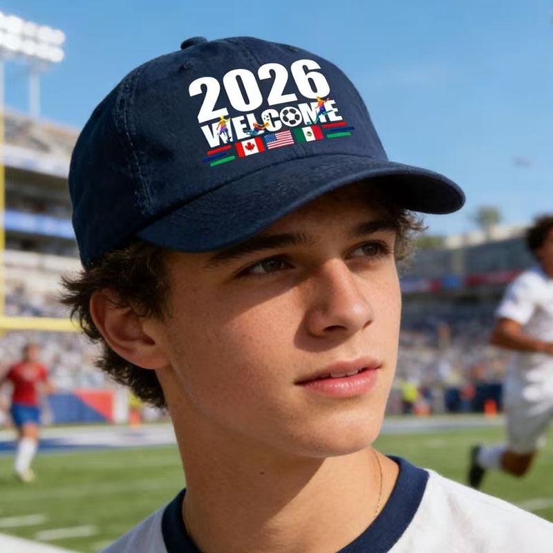 Outdoor Sports Baseball Cap with Printed Letters for Men Women, Breathable Sun Hat for Football Soccer