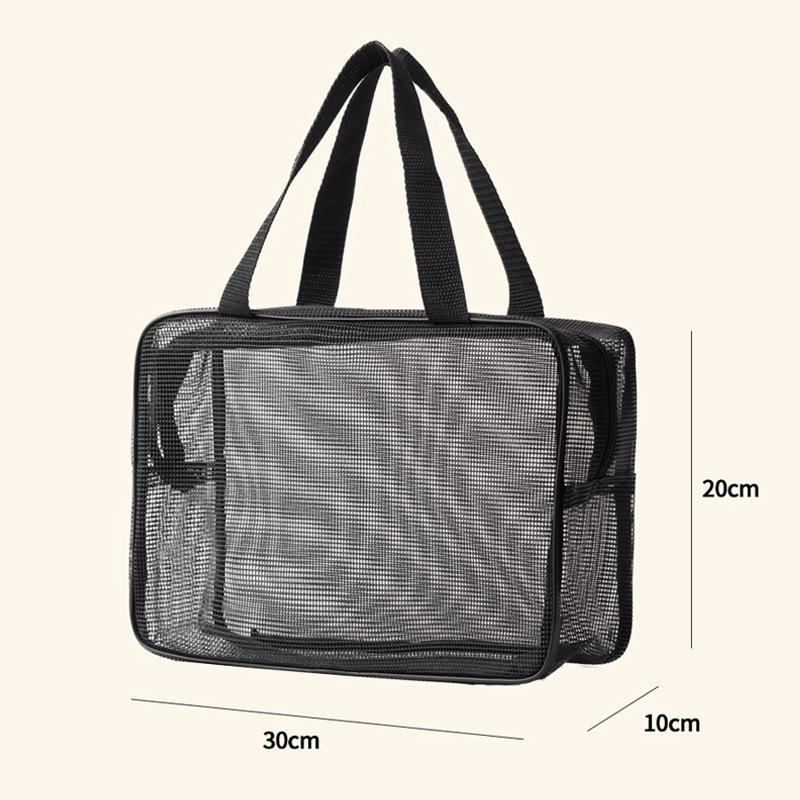 Mesh Shower Caddy Tote Bag Cosmetic Makeup Storage Bag Multifunctional Shower Bag Large Capacity Portable Toiletry Organizer