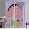 Elegant Room Curtains for Living Room Crayon-Shin-chan Halloween Decoration Window Curtain Shades Curtains 2 Pieces Partition