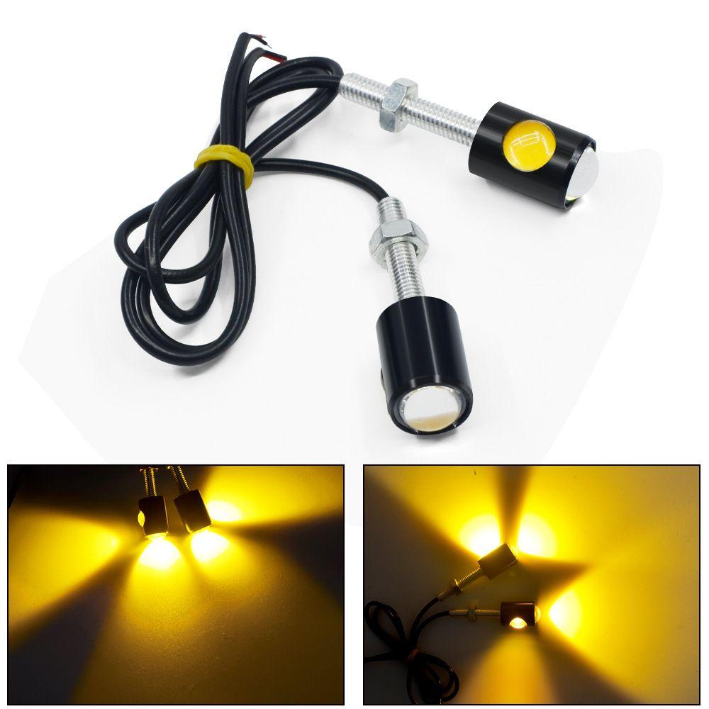 installation Eagle Eye Shape License Plate Light Motorcycle Signal Lamp Turn Indicator LED Bulb