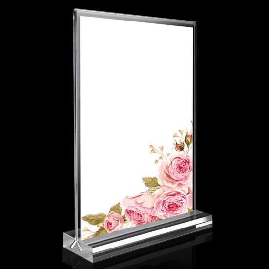 3 шт., акриловый держатель для вывески, прочный, двухсторонний, Т-образный, подставка для дисплея для домашнего офиса, меню, розничная выставка, ярмарка