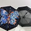 1pc Butterfly Flowers Mandala Artwork Umbrella with Plastic Handle,Suitable for All Seasons Home Travel Outdoor UmbrellaDD158