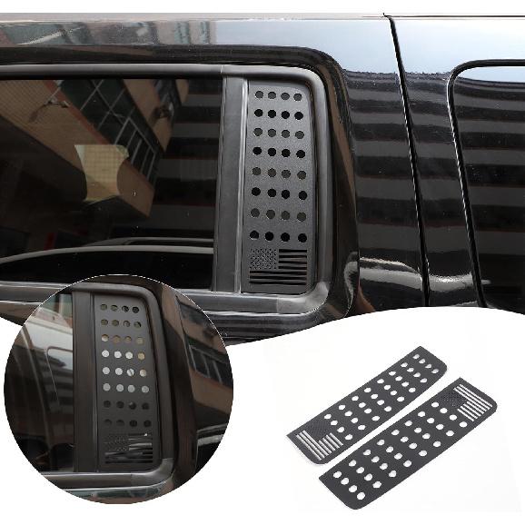 PIUGILH Car Rear Window Glass Panel Cover Decal, Car Rear Window Glass Panel Trim for Hummer H3 2005-2009, 2Pcs (Honeycomb Deco)