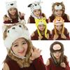 Neck Warmer Animal Earflap Hat Animal Animal Hat Headgear Plush Moving Hat Cosplay Party