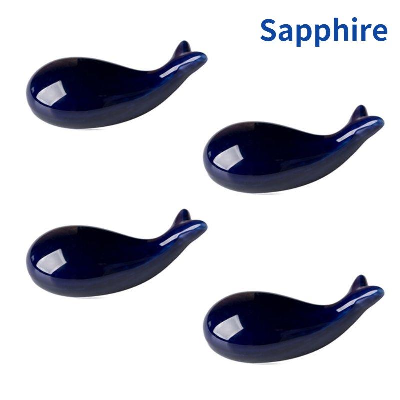 4 шт./компл., японский керамический держатель для палочек для еды, креативная форма кита, палочки для еды, уход за ложкой, подставка, подставка для кухонной посуды, украшение