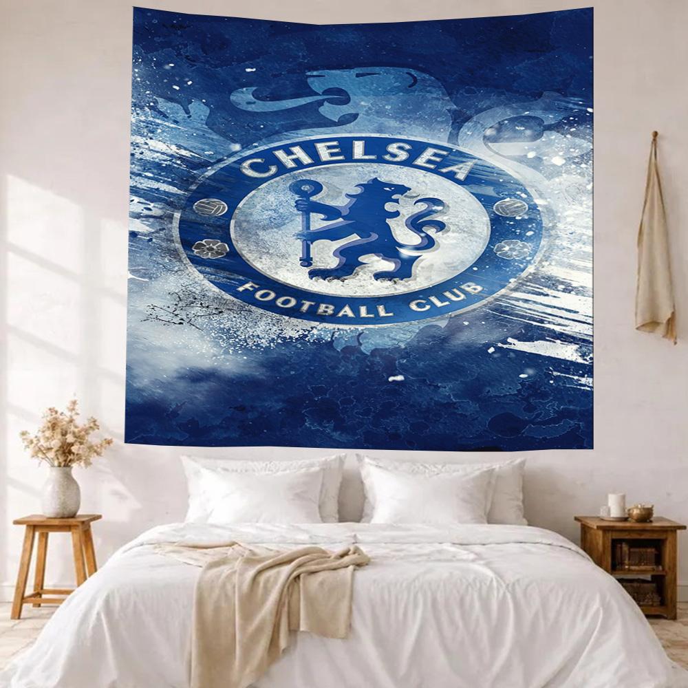 Love Chelsea Football Club Logo Wall Decor Tapestry Art For Pet Memorial Birthdaywedding Party Backdrop Family Gift