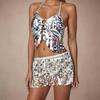 2 Pieces, Bra With Sequined Tassels, Fringed Top, Belly Dance Skirt, Carnival, Club, Costumes