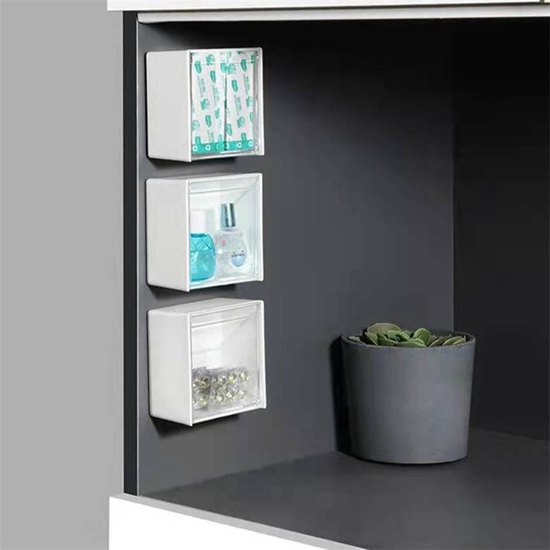 Домашняя ванная комната пылезащитный настенный органайзер с откидной крышкой без перфоратора нить для тампонов косметика коробка для хранения домашних принадлежностей