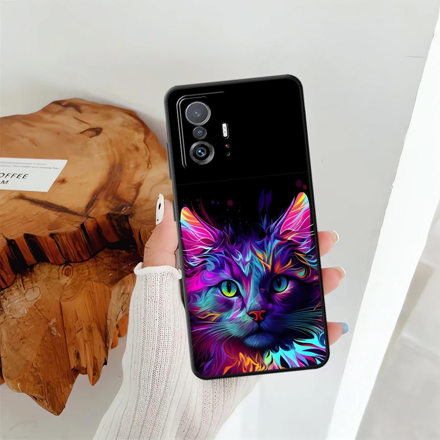 Крутой Цветной Кот Funda Чехол для Телефона для Xiaomi Mi 13 Lite 10T 12X 12 12T Pro 14 11 11T