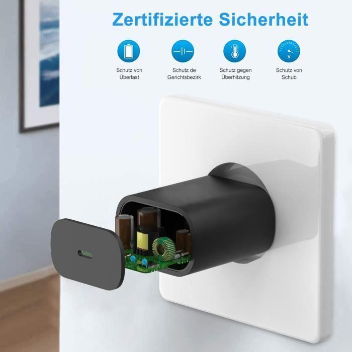 Быстрое зарядное устройство USB C 25 Вт - Сверхбыстрый блок питания - Зарядное устройство USB C для Samsung S22, S22+, S22 Ultra, S21, S21 Ult[1769]