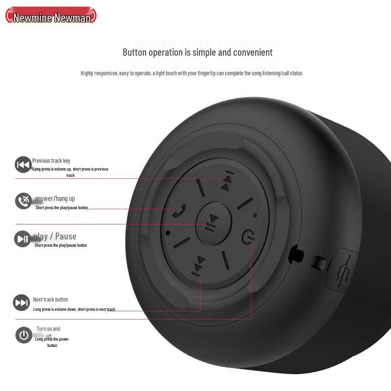 Портативная Bluetooth-колонка Newmine BT31, штекер CN (адаптер в комплекте)