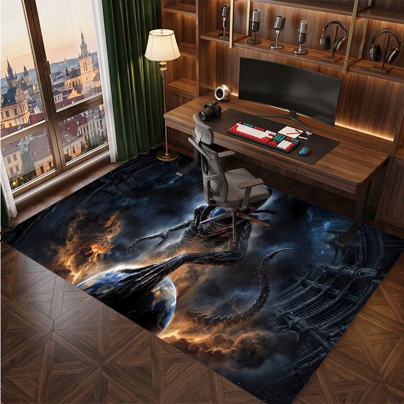 Alien Xenomorph Rug Soft Thick Non Slip Floor Carpet for Bedroom Living Room Home Decor